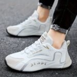 1 Pair Mainalun Men'S Breathable Training Shoes - Lightweight Sneakers With Cushioned Pvc Sole, Lace-Up Gym Shoes For Running, Workout, Everyday - All-Season Performance Shoes In Black/White/ - Large Size Available - Ideal For Marathon, Casual & Formal Events, Marathon Footwear, Sporty Design, Durable Construction, Versatile Footwear, Active Lifestyle - Image 8
