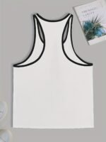 Men'S Casual Solid Color Breathable Sports Tank Top - Quick-Dry Polyester Fabric, Stretchy Elastane Blend, Machine Washable, Ideal For Summer Activities And Casual Attire, Summer Tank Tops, Plus Size - Image 7