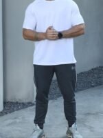 One Piece Plus Size Men'S Solid Short Sleeve Sports T-Shirt, Casual Fashion Tee With 3-Position Print 520, Plus Size - Image 6