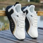 1 Pair Mainalun Men'S Breathable Training Shoes - Lightweight Sneakers With Cushioned Pvc Sole, Lace-Up Gym Shoes For Running, Workout, Everyday - All-Season Performance Shoes In Black/White/ - Large Size Available - Ideal For Marathon, Casual & Formal Events, Marathon Footwear, Sporty Design, Durable Construction, Versatile Footwear, Active Lifestyle - Image 3