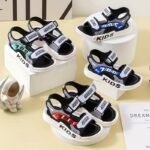 Boys' Stylish Breathable Open-Toe Sandals - Comfortable, Non-Slip, Adjustable Hook-And-Loop Fastener Straps For Indoor/Outdoor Use, All-Season Beach Footwear With Durable Sole