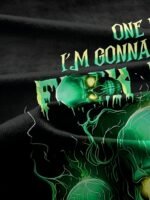 Men'S 3D Skull Graphic T-Shirt - "Fix It All And Let My Demons Play" Print, Comfortable Polyester Blend, Short Sleeve Crew Neck, Casual Summer Outdoor Tee, Casual Summer Tee|Statement Clothing|Polyester Spandex Blend, Plus Size - Image 5