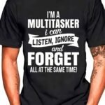 I Am A Versatile Graphic T-Shirt Featuring A Humorous Man, A Black Summer Short-Sleeve T-Shirt.