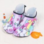 Youngsters' Lightweight Slip-On Swim Shoes - Quick-Dry Beach Water Shoes With Cartoon Whale & Designs, Soft Fabric & Tpr Sole For Outdoor Swimming, Pool, Lake, Beach, And Light Beige-Friendly Comfort - Image 13