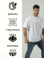 Plus Size Men'S Breathable Quick Dry T-Shirt For Sports, Men'S Clothing - Image 10