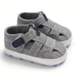 Casual Solid Color Sandals For Baby Boys, Breathable Lightweight Walking Shoes For Spring Summer - Image 9