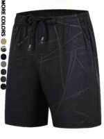 Men'S Camo Pattern Quick-Dry Athletic Shorts - Breathable, Elastic Waistband With Drawstring, Zippered Pockets For Running, Gym, Cycling & Hiking, Hiking Apparel | Camouflage Shorts | Zippered Pockets - Image 2