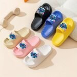 Disney Stitch Eva Slippers For Kids - Comfortable, Thick Sole, Cartoon Design, Perfect For Beach & Bathroom Play, Four Seasons Wear, Slip-On Style, Beach Slippers | Playful Design | Eva Material, Beach Accessories - Image 4