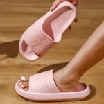 1 Pair Unisex Eva Slippers - Casual Striped Indoor House Shoes, All-Season Comfortable Slip-On Slides With Round Toe, Non-Slip Quick-Dry Bath Slippers, Suitable For Men And Women - Image 12