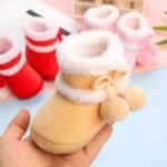 Soft Sole Warm 0-12 Months Baby Boys And Girls Pre-Crawling Fleece-Lined Winter Style Slipper Shoes, Childrens Slippers - Image 10