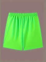 Men'S Plus Size Graphic Print Casual Shorts - Bold Lettering & Edgy Design, Elastic Drawstring Waistband, Regular Fit, Hand Wash Only, Everyday Clothing, Streetwear Style, Nontransparent Fabric, Plus Size - Image 10