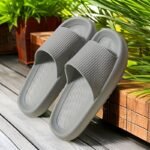1 Pair Unisex Eva Slippers - Casual Striped Indoor House Shoes, All-Season Comfortable Slip-On Slides With Round Toe, Non-Slip Quick-Dry Bath Slippers, Suitable For Men And Women - Image 6