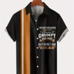 Grumpy Old Man Chest Short Sleeve Bowling Shirt