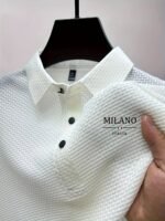 Elson Obm Miliano Milanino Luxury Solid Color Business Shirt, Breathable Fashion Casual Short Sleeve For Men, Professional Outfit, Formal Leisurewear, Elegant Design, Modern Formal Shirt, Lightweight Material, Comfortable Fit, Fashion Top, Collared Shirt, Corporate Wear, Casual Dressers - Image 4