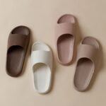 2024 New Fashion Eva Slip-On Slides, Comfortable Soft Thin Sole, Faux Texture, All-Season Casual Home Bath Beach Sandals, Solid Color, Universal Fit, Casual Daily Wear - Image 4