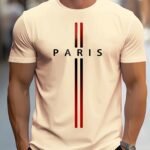 Paris Print, Men'S Graphic Design Crew Neck Active T-Shirt, Casual Comfy Tees Tshirts For Summer, Men'S Clothing Tops For Daily Gym Workout
