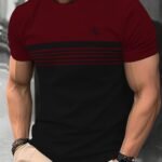 Men'S Maroon & Black Graphic T-Shirt - Bold "To Success" Print, Comfort Stretch Fabric, Machine Washable, Round Neck Short Sleeve Tee For Summer Casual Wear, Ideal Gift For Men, Comfortable Fit Shirt | Round Neck Tshirt | Durable Casualwear, T Shirt Graphic