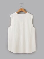 Summer Fashion Sleeveless Top, Men'S Casual Outing V-Neck Tank Top. - Image 9