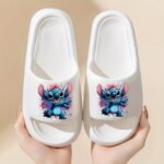 Disney Stitch Cartoon Eva Slides For Youngsters & Youngsters - Thick Sole Comfort Beach & Bathroom Slippers, Easy Slip-On Indoor/Outdoor Shoes For Family Fun, All-Season Use, Indoor Slippers, Playful Footwear, Durable Footwear - Image 3