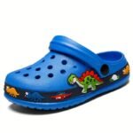 Youngsters' Cartoon Excavator Clogs - Navy Blue, Airy Eva Sandals For Youngsters, Ideal For Beach & Daily Use - Image 5