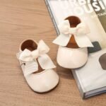 Baby First Walkers Shoes With Soft Sole - Easy-On Closure, Non-Slip Cushioned Insole - First Walking Shoes For Infants & Toddlers (0-1 Year Old) - Pastel Colors (Pink, White, Black, Golden, Beige) - Birthday Party & Everyday Outfits - Durable Synthetic Cover - Parents Love Them!, Toddler Walking Shoes, Infant Footwear, Elegant Bow Design, Comfortable Fabric Insole, Stylish Infant Footwear, Breathable Fabric Lining, New Parents - Image 24