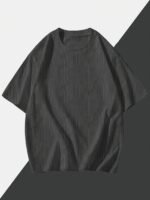 Men'S & Women'S Heavyweight 260Gsm T-Shirt - Soft Crew Neck Tee, Loose Fit Casual Everyday Shirt For Couples, Gym, Outings - Breathable Summer Top In Black/White - Ideal Gift For Him Her, Outing Attire, Minimalist Design, Comfortable Fabric, Unisex Clothing, Gym Wear, Short Sleeve, Durable Construction, Basic Tee, Couples Outfit, Gym Wear Tee, Unisex Tshirt, Breathable Fabric - Image 5