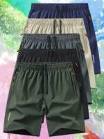 Men'S Summer Sports Casual Shorts Made From Woven Polyester Fabric With A Cool Feel, Suitable For Camping, Hiking, And Cycling. - Image 2