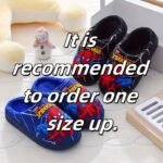 Pair Of Kids' Plush Slippers With Spider-Man Print Design, New Autumn/Winter Style For Boys - Black/Blue/Red Options, Easy Slip-On Baby Shoes, Lightweight And Comfortable Indoor Floor Mats, Perfect Holiday Gift, Ideal For Fall Winter Summer, Fashion Statement, Winter Accessory, Cartoon Print, Kids Footwear, For Teenager, For Outdoor - Image 6