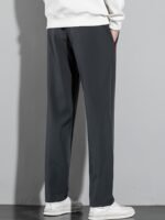 Men'S Plus Size Casual Joggers - Comfortable, Versatile Sports Pants For Spring/Summer, Solid Color With Zipper Detail, Commuting, Plus Size, Loose Fit, Plus Size - Image 4