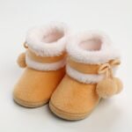 Soft Sole Warm 0-12 Months Baby Boys And Girls Pre-Crawling Fleece-Lined Winter Style Slipper Shoes, Childrens Slippers - Image 7