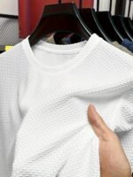 Men'S Casual Solid Color Round Neck T-Shirt - Image 7