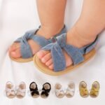Casual Solid Color Open Toe Sandals For Baby Girls, Breathable Lightweight Walking Shoes For Spring And Summer