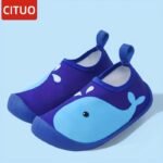 Cituo ' Quick-Dry Beach Water Shoes With Mermaid & Starfish Design - Non-Slip Tpr Sole, Breathable Slip-On Aquatic Footwear For &, Lightweight Swimming Shoes For Pool, Lake, Sandy Shores (Unisex) - Image 2