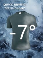 1Pc Men'S 7? Ice Sliky Fiber Fabric T-Shirt - High Elasticity Quick-Dry Breathable Moisture-Wicking Fabric, Ice Shrink Quick-Dry Technology For Sports & Casual Wear, Regular Fit Crew Neck, Moisturewicking Shirt, Sleek Design, Highelasticity Fabric - Image 8