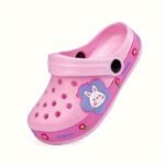 Youngsters' Cartoon Excavator Clogs - Navy Blue, Airy Eva Sandals For Youngsters, Ideal For Beach & Daily Use - Image 9