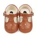 Lively & Cheerful Baby Girls Mary Jane Shoes Cute Wedding Dress Crib Shoes Prewalker Shoes - Image 9