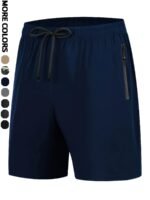 Men'S Camo Pattern Quick-Dry Athletic Shorts - Breathable, Elastic Waistband With Drawstring, Zippered Pockets For Running, Gym, Cycling & Hiking, Hiking Apparel | Camouflage Shorts | Zippered Pockets - Image 8