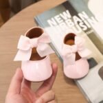 Baby First Walkers Shoes With Soft Sole - Easy-On Closure, Non-Slip Cushioned Insole - First Walking Shoes For Infants & Toddlers (0-1 Year Old) - Pastel Colors (Pink, White, Black, Golden, Beige) - Birthday Party & Everyday Outfits - Durable Synthetic Cover - Parents Love Them!, Toddler Walking Shoes, Infant Footwear, Elegant Bow Design, Comfortable Fabric Insole, Stylish Infant Footwear, Breathable Fabric Lining, New Parents - Image 16