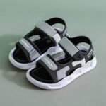 Boys' Summer Sandals - Soft Sole, Closure, Lightweight Pvc Upper & Black Rubber Sole, Casual Beach Shoes For Youngsters - Image 5
