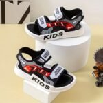 Boys' Stylish Breathable Open-Toe Sandals - Comfortable, Non-Slip, Adjustable Hook-And-Loop Fastener Straps For Indoor/Outdoor Use, All-Season Beach Footwear With Durable Sole - Image 5