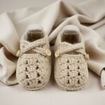 Baby & Toddler Knitted Slip-On Shoes - Soft Breathable Fabric First Walkers With Golden Button Closure, Cozy Indoor/Outdoor Footwear For Infants, Cute Grid Pattern All-Season Casual Shoes, Toddler Shoes, Everyday Infant Wear, Charming Infant Design, Durable Woven Texture - Image 9