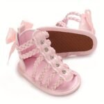 Trendy Cute Bowknot Decor Hollow Sandals For Baby Girls, Breathable Lightweight Walking Shoes For Summer - Image 10