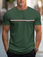 Men'S Casual Orange T-Shirt With "Mbdmbd" Print - Short Sleeve, Round Neck, Lightweight & Stretchy, Summer Style, Adult Size, Casual Wear|Graphic Tee|Lightweight Shirt - Image 3