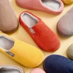 Cozy Striped Slip-On Indoor Slippers - Soft Fabric, Pvc Sole, Round Toe Home Shoes In Multiple Colors, Perfect For Autumn/Winter - Image 2