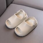 Solid Color Unisex Children'S Slip-On Slippers - Eva Material, Breathable Non-Slip Casual Walking Shoes For Boys And Girls, Suitable For Indoor And Outdoor Use - Ages 14 And Under - Image 3