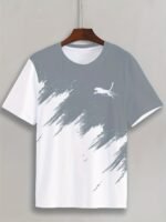 Men'S Running Animal Pattern Color Blocking Short Sleeve Crew Neck T-Shirt For Summer, Casual Comfy Tee As Gift - Image 7