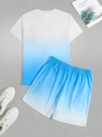 Men'S Fashion Crewneck Short-Sleeved Shorts Two-Piece Set, 3D Digital Printing Hd Pattern, Summer Leisure And Comfortable Vacation Sports Men'S Wear - Image 7