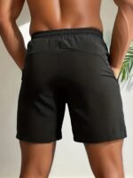 Men'S Loose Solid Shorts With Pockets, Active Elastic Waist Drawstring Shorts For Summer - Image 8