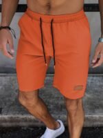 Men'S Lightweight Drawstring Athletic Shorts - Mint Green, Quick-Dry Polyester, Perfect For Summer Beach & Golf, No Stretch, Solid Color With Pockets - Image 3