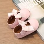Baby First Walkers Shoes With Soft Sole - Easy-On Closure, Non-Slip Cushioned Insole - First Walking Shoes For Infants & Toddlers (0-1 Year Old) - Pastel Colors (Pink, White, Black, Golden, Beige) - Birthday Party & Everyday Outfits - Durable Synthetic Cover - Parents Love Them!, Toddler Walking Shoes, Infant Footwear, Elegant Bow Design, Comfortable Fabric Insole, Stylish Infant Footwear, Breathable Fabric Lining, New Parents - Image 21